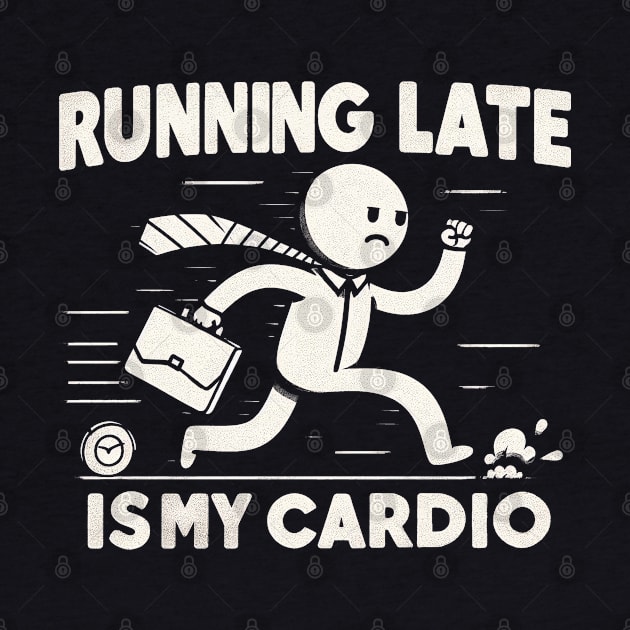 "Running Late is my Cardio" Funny by SimpliPrinter